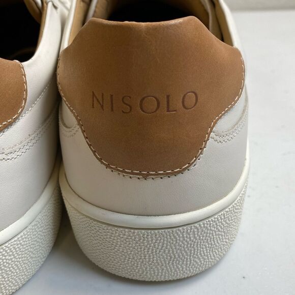 NIB NISOLO Women’s White Beto Go To Leather Court Sneakers Casual Shoes- Size 11 - Picture 9 of 14